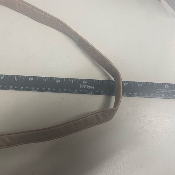 SAS Pebbled Metallic Tan Crossbody Shoulder Bag 10X3X7 Made in USA - Picture 5 of 15